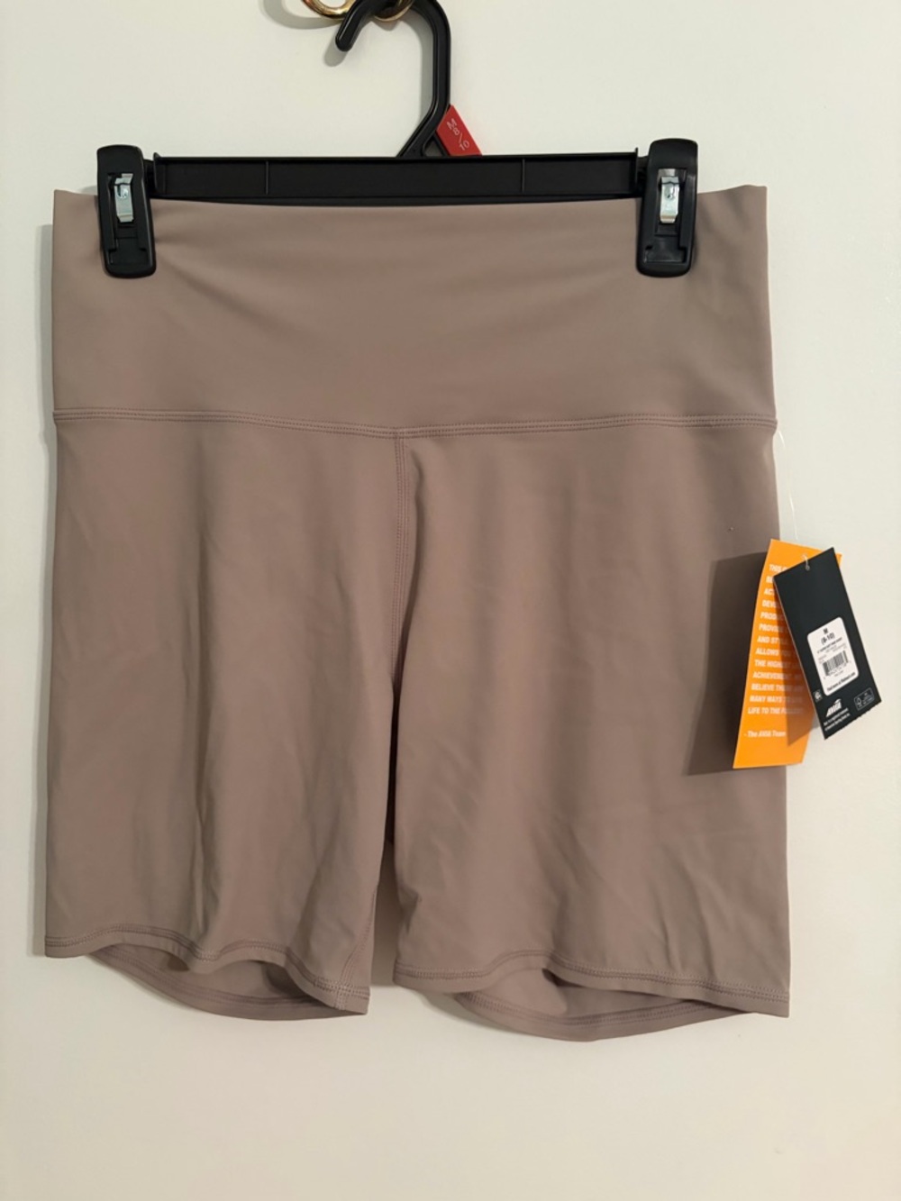 Avia High-Rise Athletic Bike Shorts - Taupe